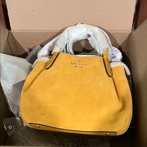Kate Spade Mustard Yellow Suede Shoulder Bag